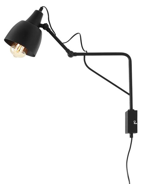 Nástěnná flexibilní industriální lampa SOHO, 1xE27, 60W, černozlatá