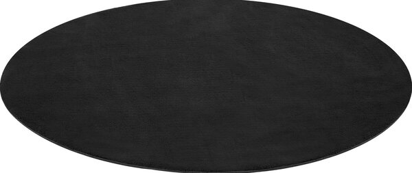 Tectake Koberec s krátkým vlasem Soft Zone - Ø 120 cm, černá