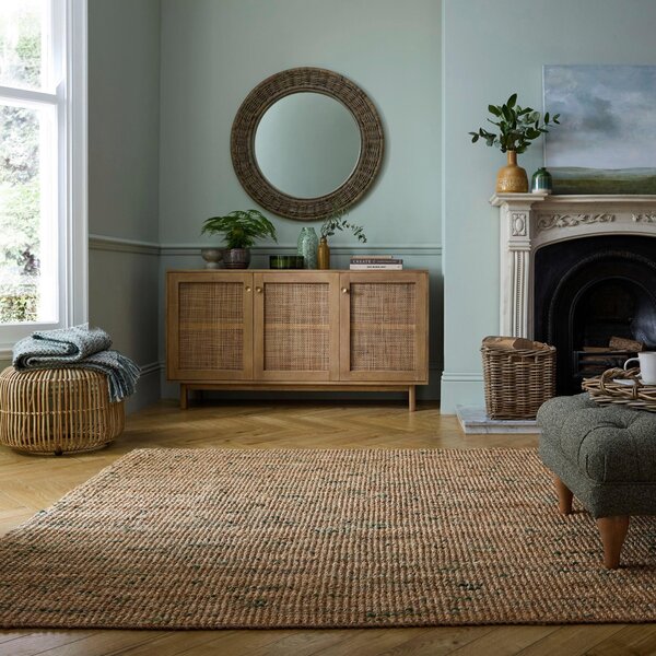RUČNĚ TKANÝ KOBEREC, 120/170 cm zelená, přírodní barvy Flair Rugs - Online Only koberce & rohožky, Online Only