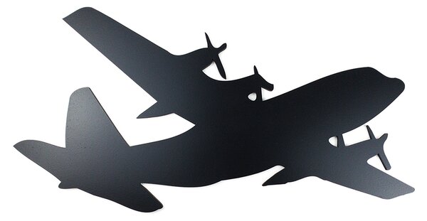 Dřevěná nástěnná dekorace Černé letadlo C 130
