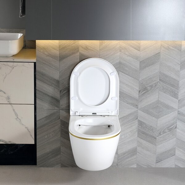 BPS-koupelny Podomítkový modul Geberit DuoFix s WC mísou PK-WH-GL-RIM-02 + ovládací tlačítko Delta 50 chrom