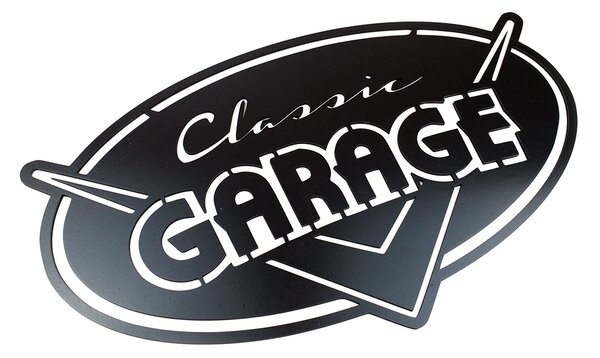 Dřevěná nástěnná dekorace Classic garage černé
