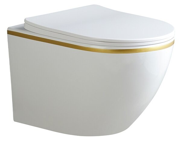 BPS-koupelny Podomítkový modul Geberit DuoFix s WC mísou PK-WH-GL-RIM-03 + ovládací tlačítko Delta 50 bílá