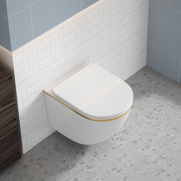 BPS-koupelny Podomítkový modul Geberit DuoFix s WC mísou PK-WH-GL-RIM-03 + ovládací tlačítko Delta 50 bílá