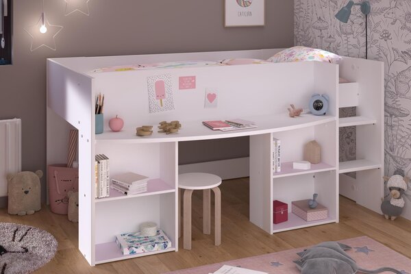 Aldo Dětská postel s úložným prostorem Pirouette pink