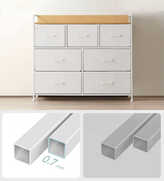 Komoda se zásuvkovými boxy FLEXIRO 98x85 cm, krémová