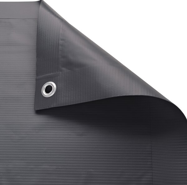Tectake Balkonová zástěna s kovovými zesílenými oky, verze 1 - černá, 90 cm