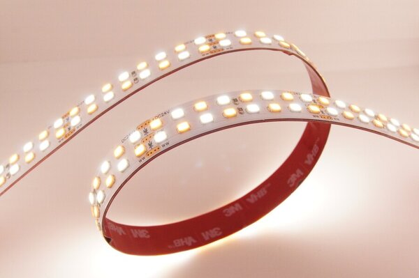20 + 20 W/m CCT LED pásek, PROFI, DOUBLE, 14mm, 288LED/m, 24VDC, CRI>95, 1800-6500K, IP20