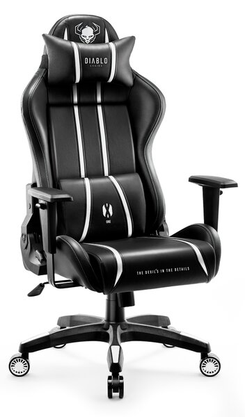 Herní židle Diablo X-One 2.0 Normal Size: černo-bílý