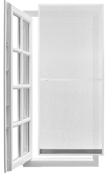 Tectake Síť proti hmyzu s hliníkovým rámem pro dveře, rozměry 210 x 95 cm - bílá