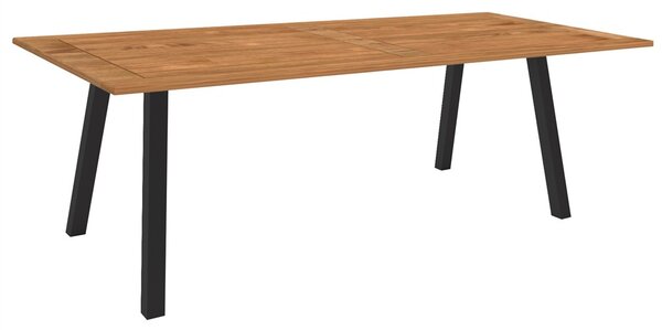 Stern Jídelní stůl Interno, Stern, obdélníkový 220x100x75 cm, profil nohou čtvercový, rám šedočerný (anthracite), deska teak