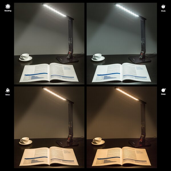Tectake stolní lampa, LED, stmívatelná, skládací, 14W - za kus