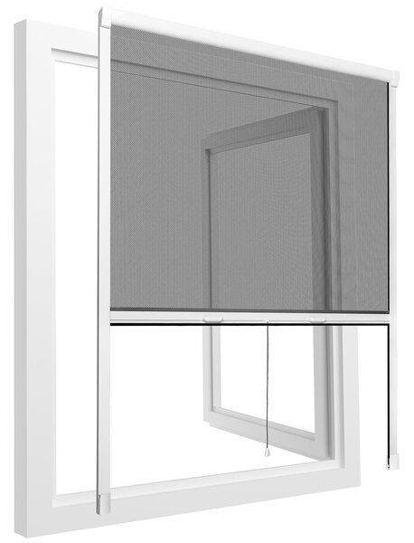 Tectake Okenní síť proti hmyzu roletová - 90 x 160 cm