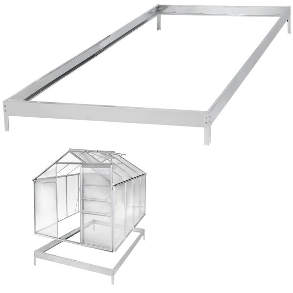 Tectake Skleník z hliníku se základem, 185x250x195cm - průhledná