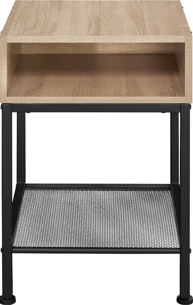 Tectake Noční stolek Harlow 40,5x40,5x59 cm - Industrial světlé dřevo, dub Sonoma