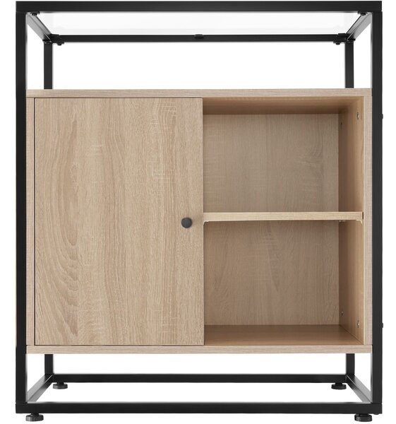 Tectake Komoda Conventry 70x38x80,5cm - Industrial světlé dřevo, dub Sonoma