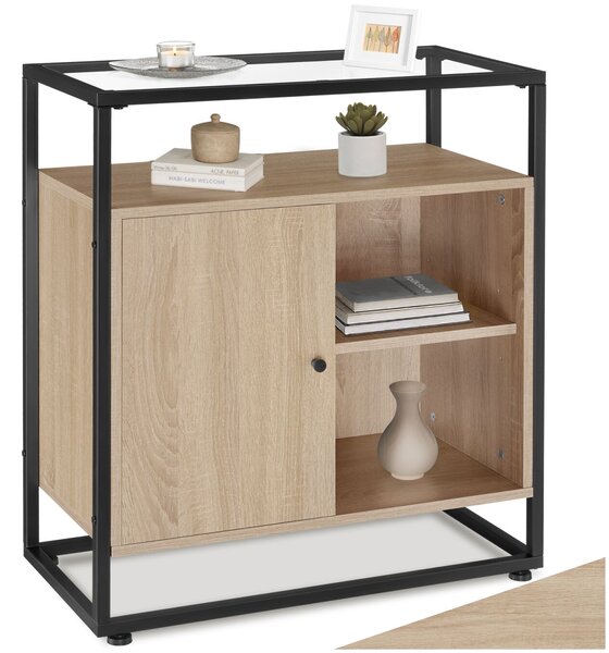 Tectake Komoda Conventry 70x38x80,5cm - Industrial světlé dřevo, dub Sonoma