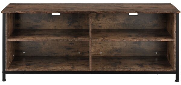 Tectake Televizní stolek Navan 147x41x60,5cm - Industriální dřevo tmavé, rustikální