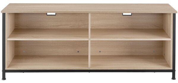 Tectake Televizní stolek Navan 147x41x60,5cm - Industrial světlé dřevo, dub Sonoma