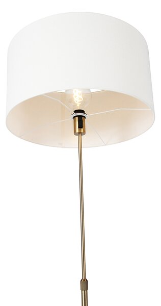 Stojací lampa nastavitelná bronzová s stínítkem bílým 50 cm - Parte