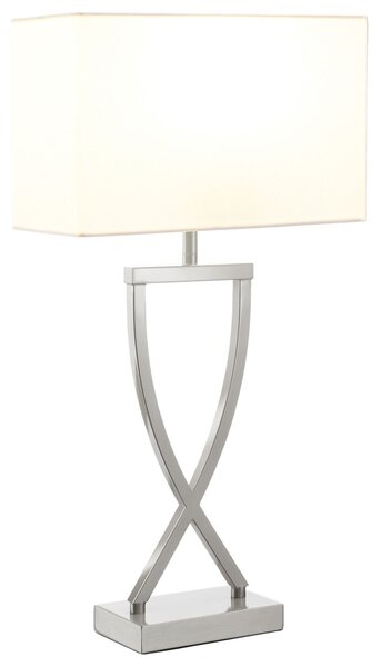 Tectake Stolní lampa Avina, moderní design, 60W - niklová barva