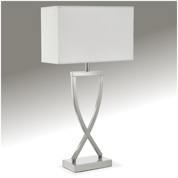 Tectake Stolní lampa Avina, moderní design, 60W - niklová barva