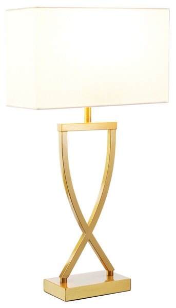 Tectake Stolní lampa Avina, moderní design, 60W - mosazná barva