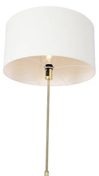 Stojací lampa nastavitelná zlatá s odstínem bílým 50 cm - Parte