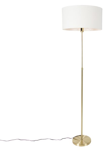 Stojací lampa nastavitelná zlatá se stínidlem bílá 50 cm - Parte