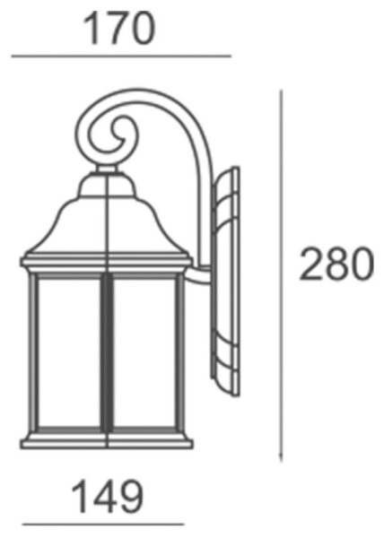 Deko-Light nástěnné přisazené svítidlo Saiph 220-240V AC/50-60Hz E27 1x max. 60,00 W 170 černá 341244