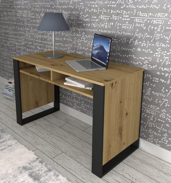 PC stolek Montana (dub artisan + černá). Akce -17%