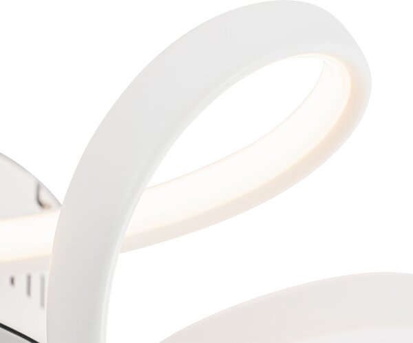 Stropní ventilátor bílý 55 cm vč. LED stmívatelný s dálkovým ovládáním - Mandy