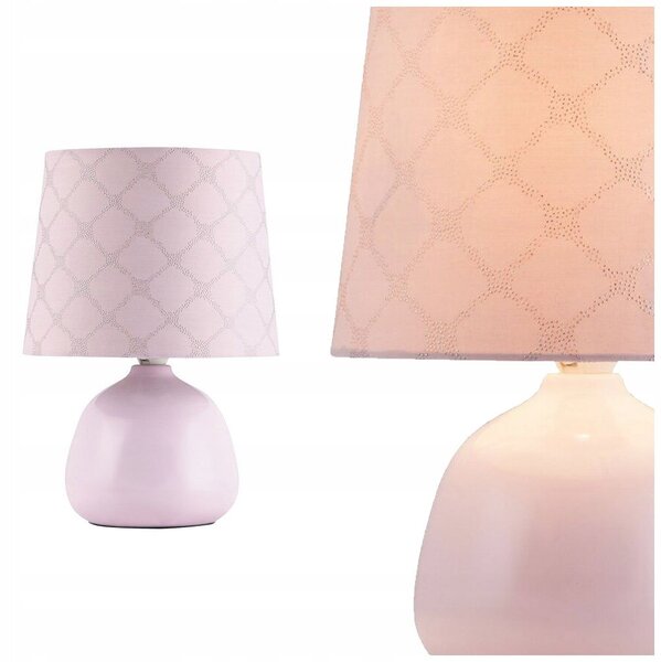 Stolní lampa Rabalux Ellie růžová 40 W