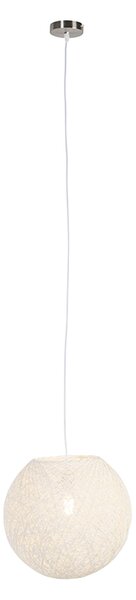 Rustikální závěsné svítidlo bílé 35 cm - Corda