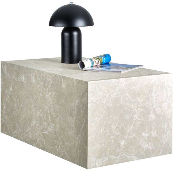 Tectake Konferenční stolek Lasley, nosnost 45 kg - Vzhled travertinu, 90 x 50 x 40 cm