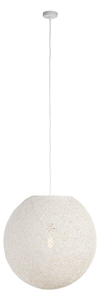 Venkovská závěsná lampa bílá 60 cm - Corda