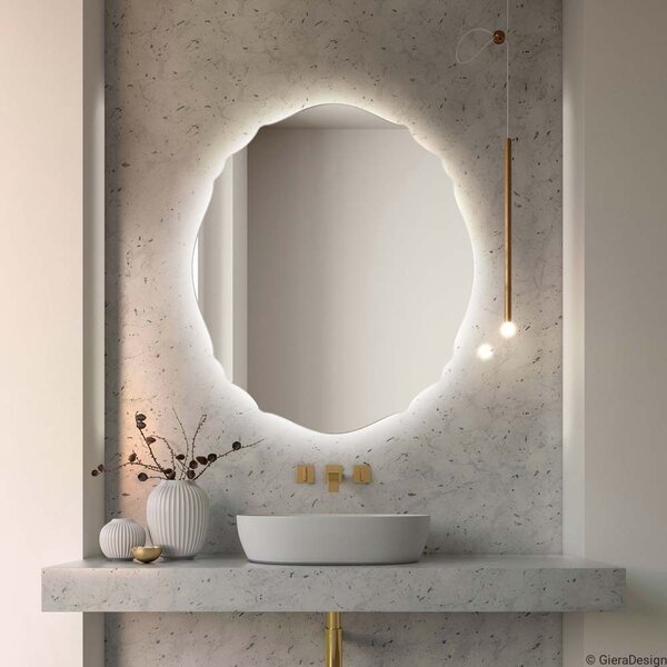 GieraDesign Zrcadlo Grand Mono LED Rozměr: 51 x 59 cm