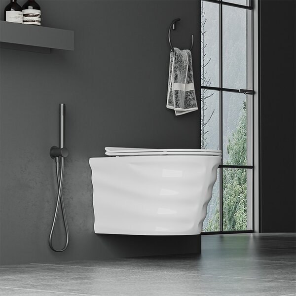 BPS-koupelny Podomítkový modul Geberit DuoFix s WC mísou SL-WH-RIM-03 + ovládací tlačítko Delta 50 chrom