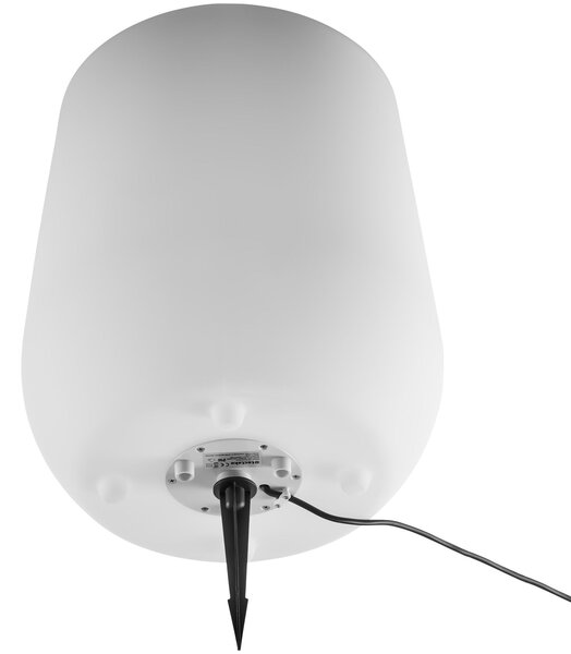 Tectake LED květináč Luminous Courve Pot s dálkovým ovládáním - bílá