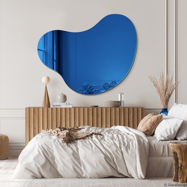 GieraDesign Zrcadlo Plama no.5 Blue Rozměr: 80 x 65 cm