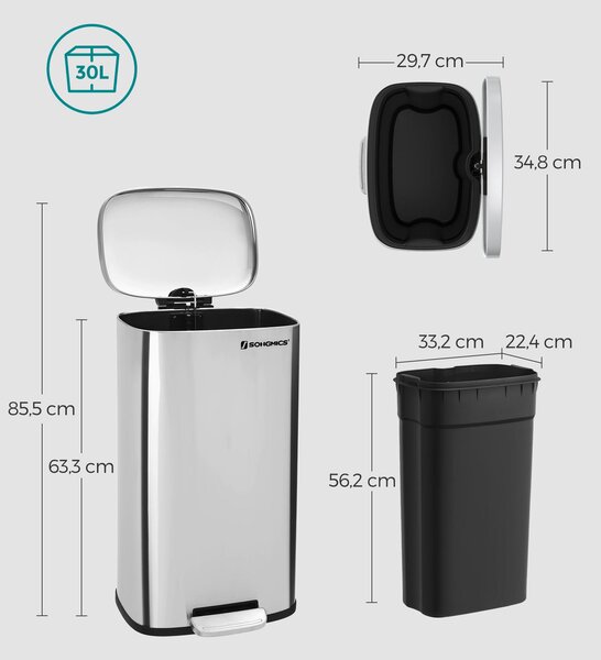 KOŠ NA ODPADKY 30 l - Online Only domácnost & úklid, Online Only