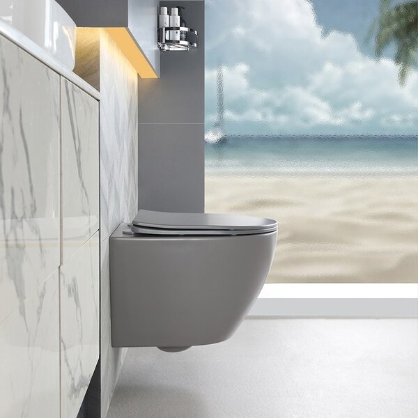 BPS-koupelny Podomítkový modul Geberit DuoFix s WC mísou MU-MTGR-RIM-03 + ovládací tlačítko Delta 01 chrom