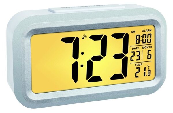 Rádiem řízený digitální budík s možností podsvícení TFA 60.2553.02 LUMIO PLUS - barva bílá