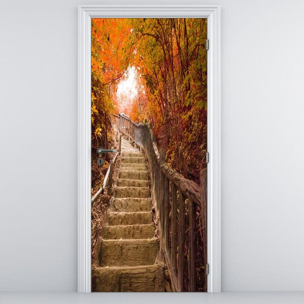 Fototapeta na dveře - Schody v přírodě (95x205cm)
