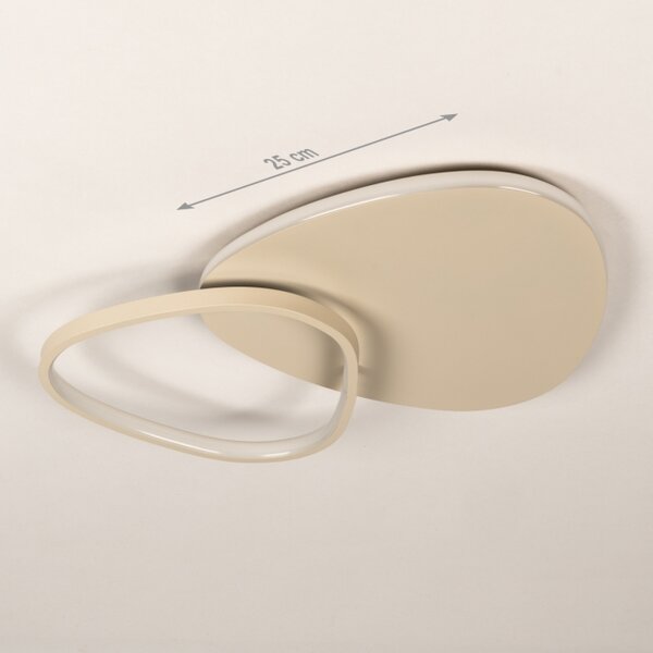 Stropní stmívatelné LED svítidlo Organic Taupe 40 (LMD)