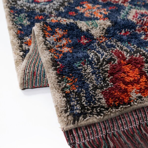 KOBEREC S VYSOKÝM VLASEM, 133/190 cm tmavě modrá Flair Rugs - Online Only koberce & rohožky, Online Only