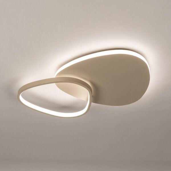 Stropní stmívatelné LED svítidlo Organic Taupe 40 (LMD)