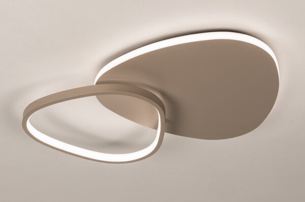 Stropní stmívatelné LED svítidlo Organic Dark Taupe 40 (LMD)