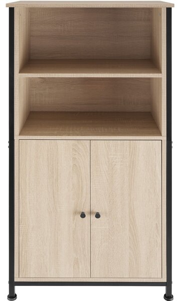 Tectake Příborník Doncaster 60x38x125cm - Industrial světlé dřevo, dub Sonoma