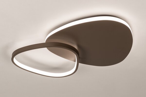 Stropní stmívatelné LED svítidlo Organic Brown 40 (LMD)